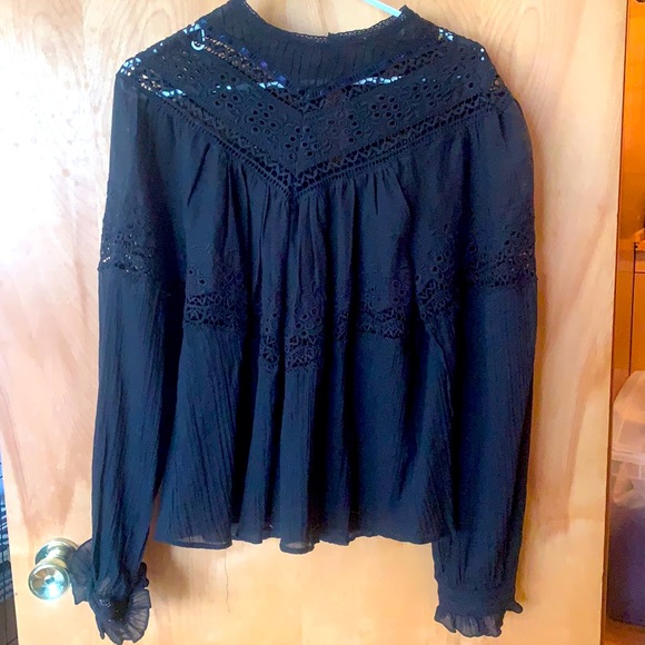 Free People Tops - Free people blouse, black, size medium
